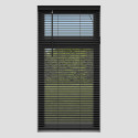 25mm Wooden Venetian Blind - Black - Picture 1