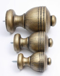 Integra Woodworks 35mm Curtain Pole Finials - Acorn Design - Distressed Cream - Pack of 2 - Picture 1