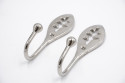 Harrison Drape Curtain Tieback Hooks - Savannah Design - Satin Nickel - Picture 1