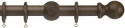 Universal 35mm Wooden Curtain Pole - Ball Finial - Walnut - Picture 2