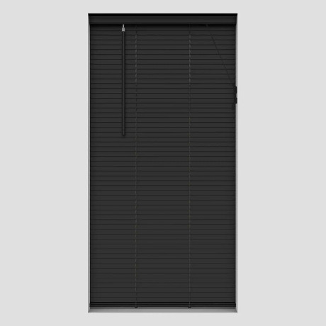 25mm Wooden Venetian Blind - Black