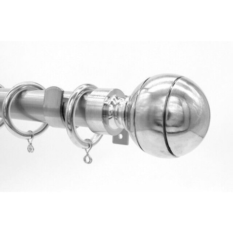 Integra Metal Works 28mm Curtain Pole - Lexington Finial - Satin Nickel