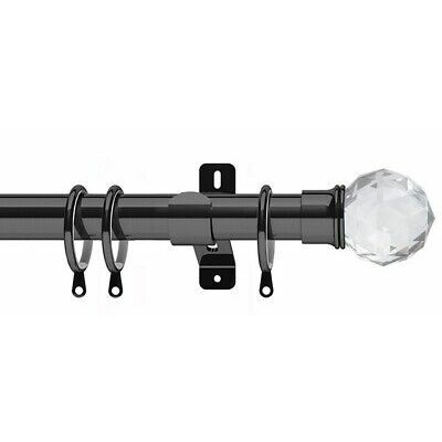 Swish Elements 19mm Curtain Pole - Capella Finial - Graphite