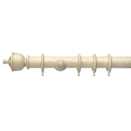 Swish Cambridge 50mm Wooden Curtain Pole - Antique White