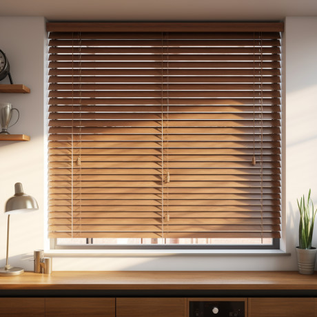 27mm Wooden Venetian Blind - Teak