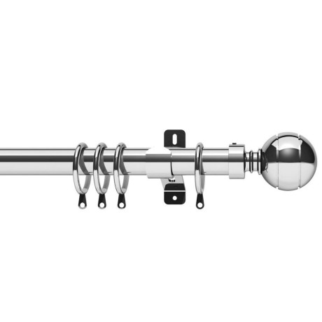 Integra Metal Works 28mm Curtain Pole - Lexington Finial - Chrome