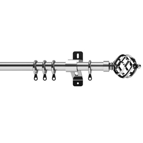 Swish Elements 19mm Curtain Pole - Cage Finial - Chrome