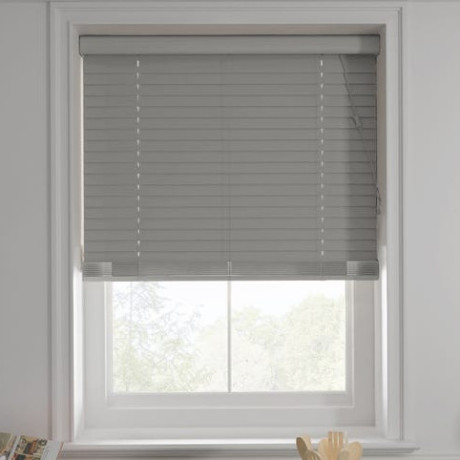 Universal 50mm Wooden Venetian Blind - Grey