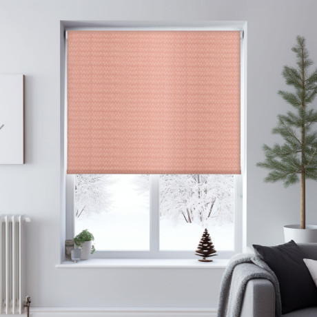 Window Style Blackout Roller Blind - Zig Zag Pink