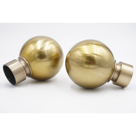 28mm Curtain Pole Finials - Osbourne Design - Antique Brass - Pack of 2