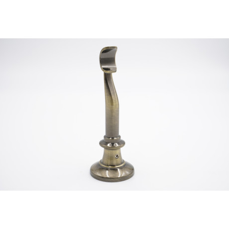 19mm Curtain Pole Bracket - Traditional Pass - Antique Brass