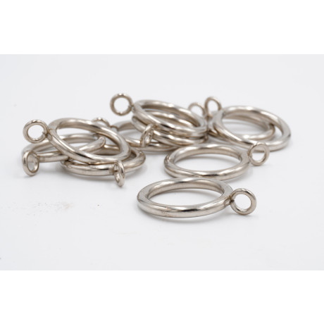 Geo 19mm Curtain Pole Rings - Matt Nickel - Pack of 10