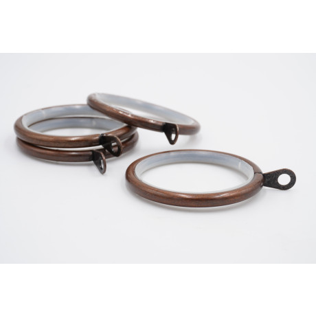 Ashton 35mm Curtain Pole Rings - Brushed Copper - Pack of 2