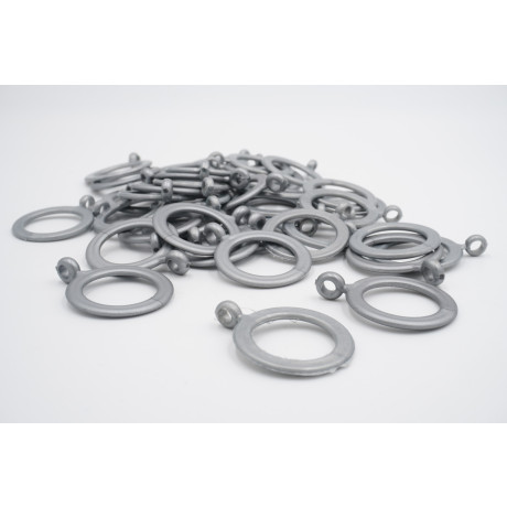 Lotus 14/16mm Curtain Pole Rings - Silver - Pack of 40