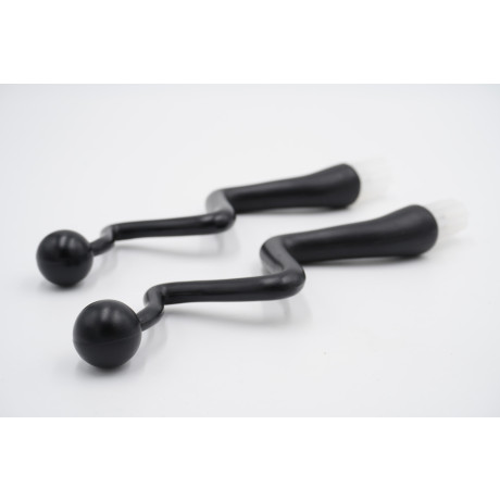 19mm Curtain Pole Finials - Spike Design - Black - Pack of 2