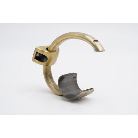 Integra 28mm Options Curtain Pole Bracket - Bay Pass - Burnished Brass