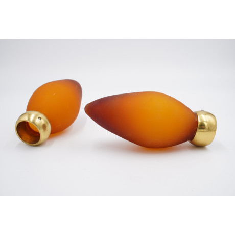 Swish 28mm Curtain Pole Finials - Cone Design - Amber - Pack of 2