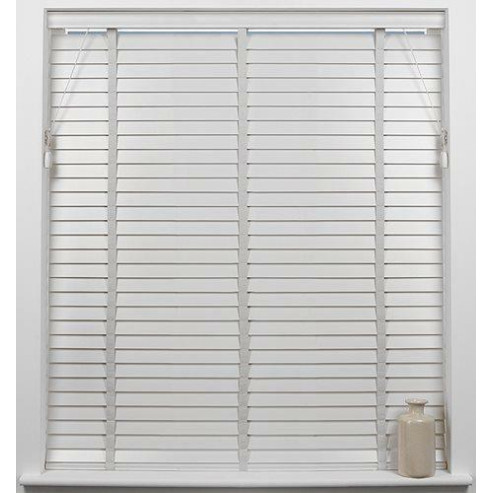 Universal 50mm Wooden Venetian Blind - White